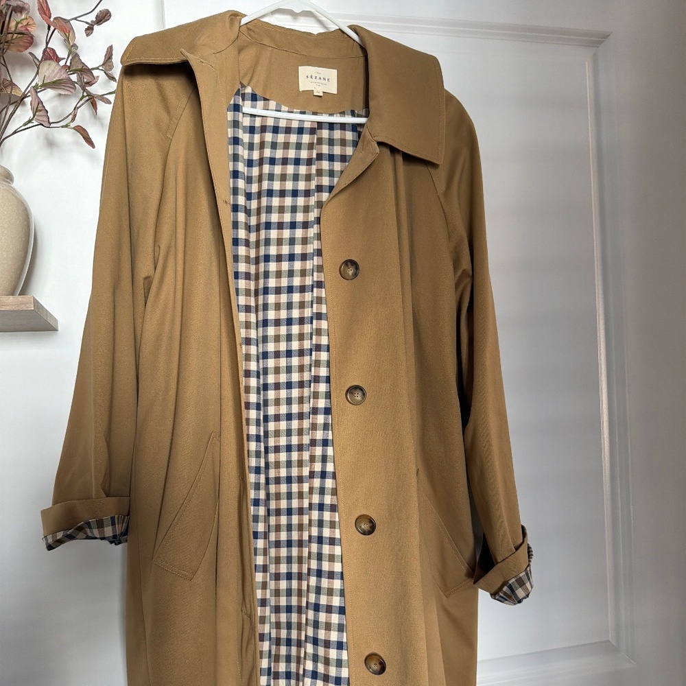 Sezane Clyde Coat Camel - Size 8
